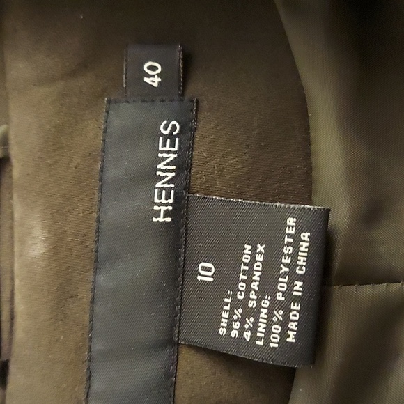 HENNES Made for H&M Four-Button Dark Olive Green Military Style Lined Bl… - Picture 2 of 11